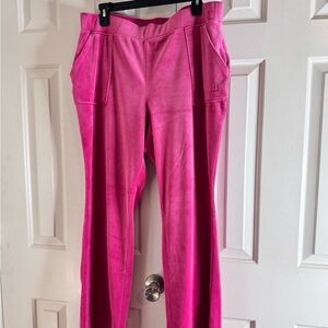 Juicy Couture Pink Y2K Velour Pants - Size 1X -